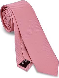 2.4"(6cm) Solid Pure Color Skinny Tie Plain Slim Necktie for Men