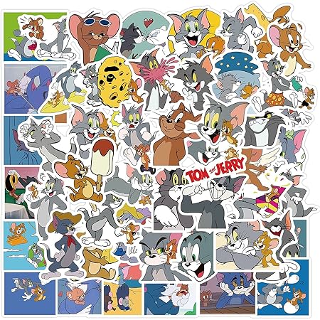 Amazon トムとジェリー 洋画 人気海外アニメ シール ステッカー50枚s ステッカー デカール 車 バイク