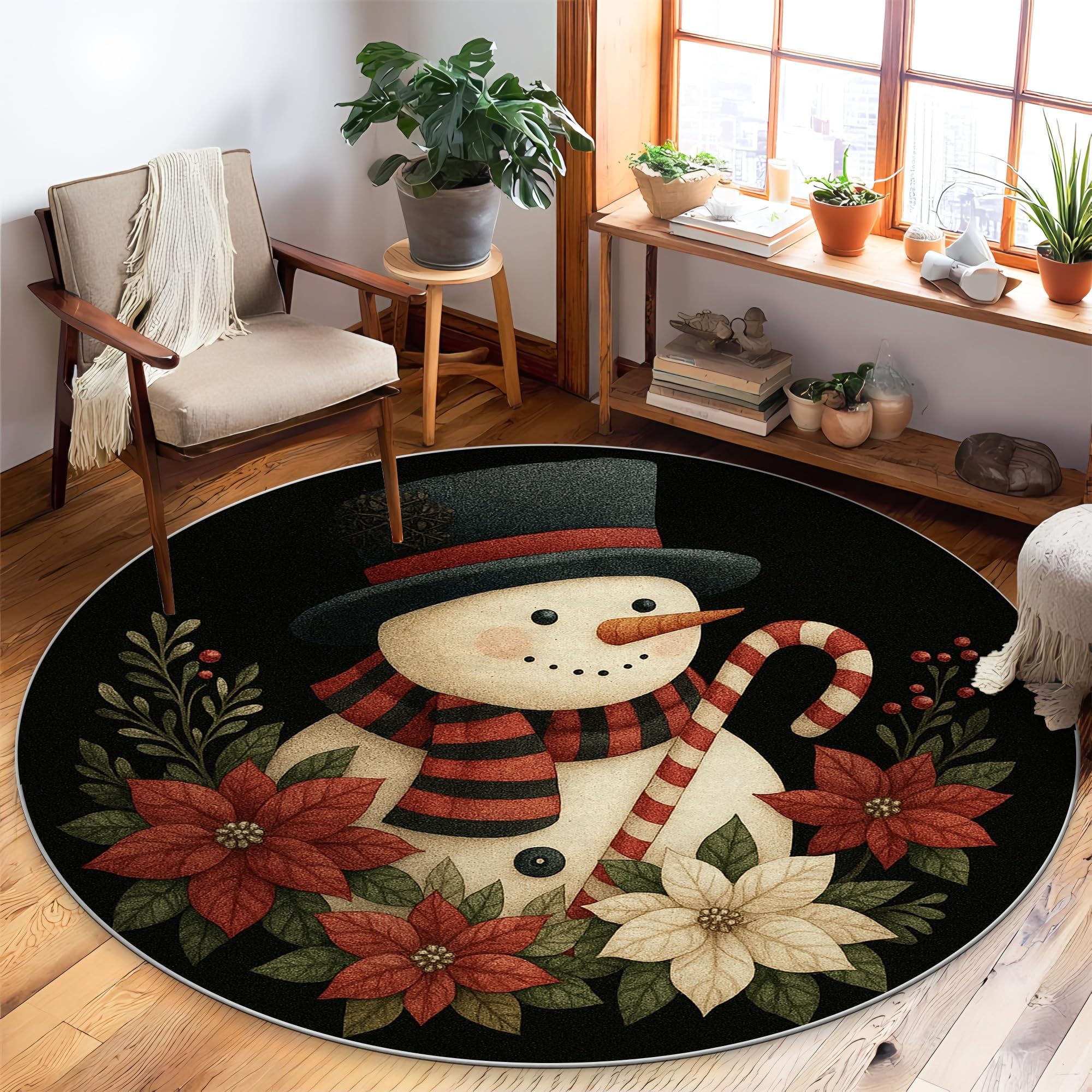 Tapis de Noël rouge à poils courts : entretien facile pour couloir