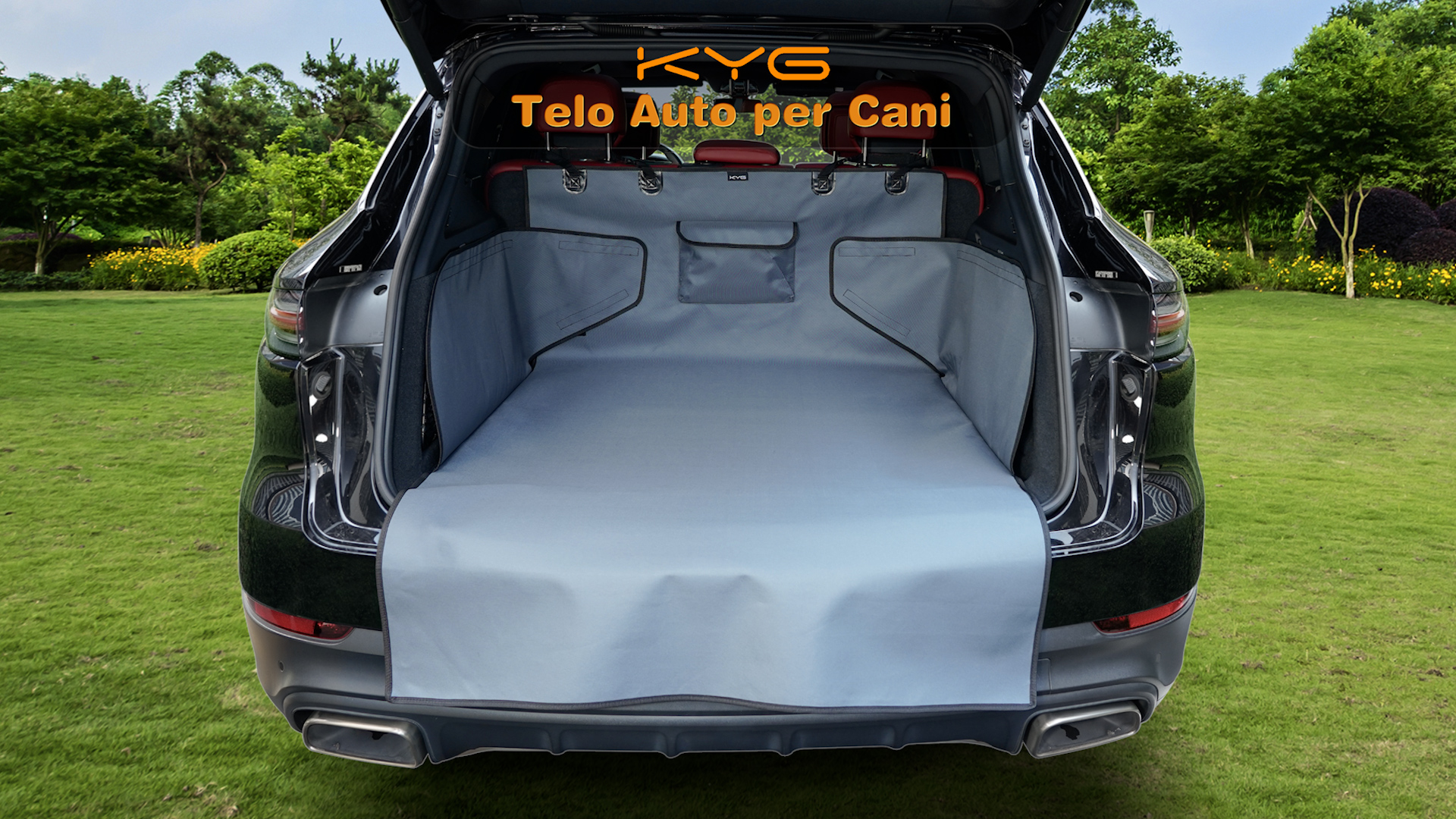 Telo Auto Per Cani KYG Con Protezione Laterale E Paraurti, Impermeabile E Antiscivolo In Tessuto Oxford 600D, Per SUV E Auto, Lavabile E Resistente, 185x105 Cm