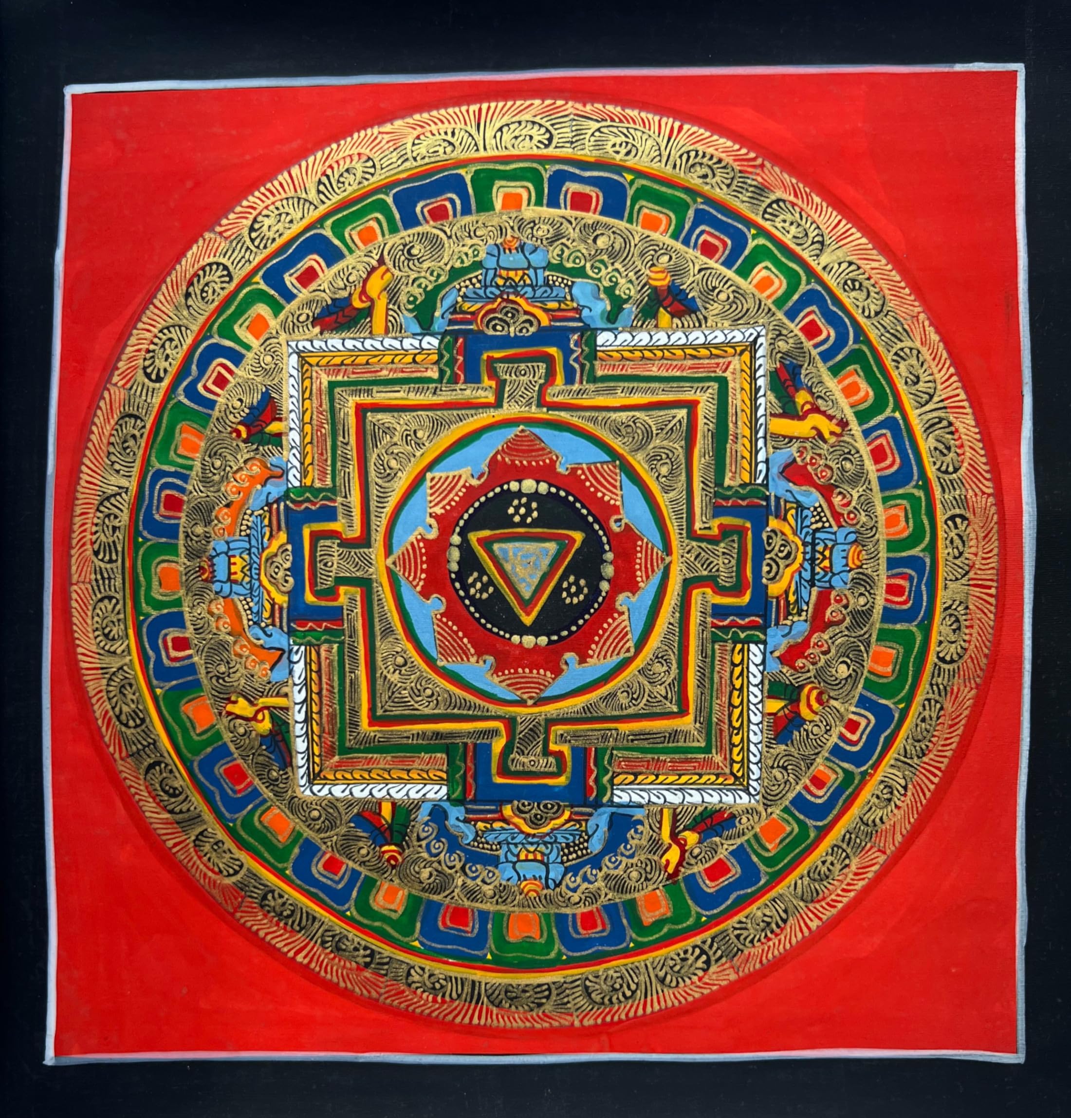 Amazon.com: QT Om Mandala Mantra Thangka, 100% Hand Painting