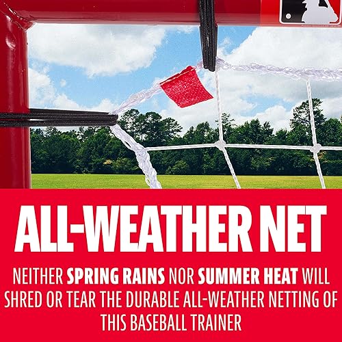 Miniatura 8 de Franklin Sports Franklin Sports - Red de lanzamiento y rebote unisex para jóvenes y béisbol 2 en 1, rojo, 68 x 44 de EE. UU