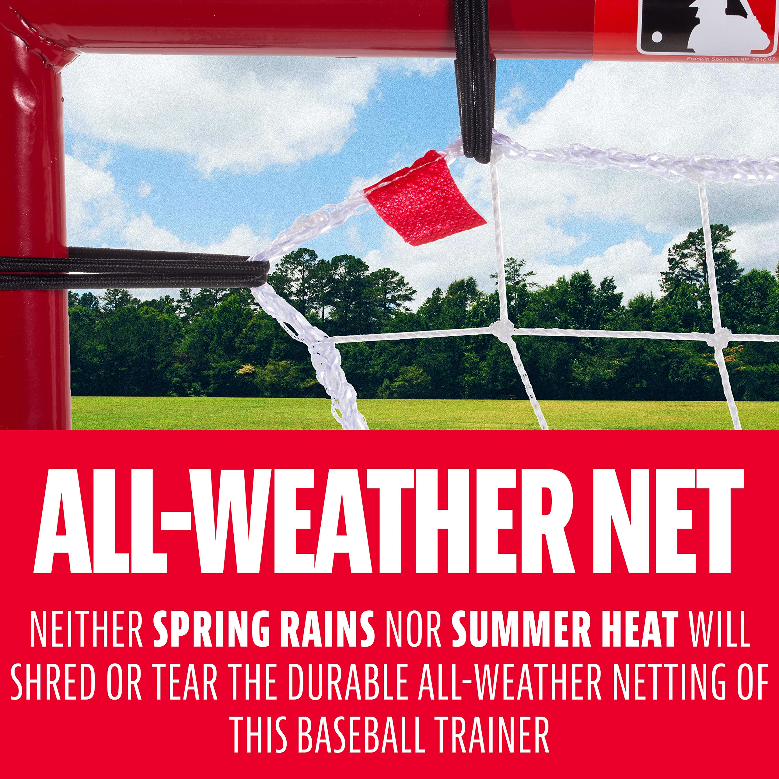 Franklin Sports MLB - Entrenador de Retorno 2 en 1 Switch-Hitter Flyback, 68 x 44 Pulgadas
