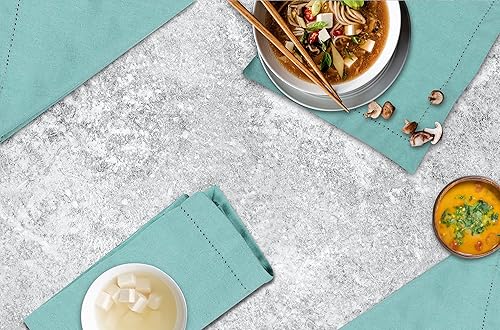 Miniatura 64 de Servilletas de lino y algodón de 18 x 18 pulgadas natural con vainica, servilletas de boda, servilletas de cóctel, servilletas de tela, servilletas