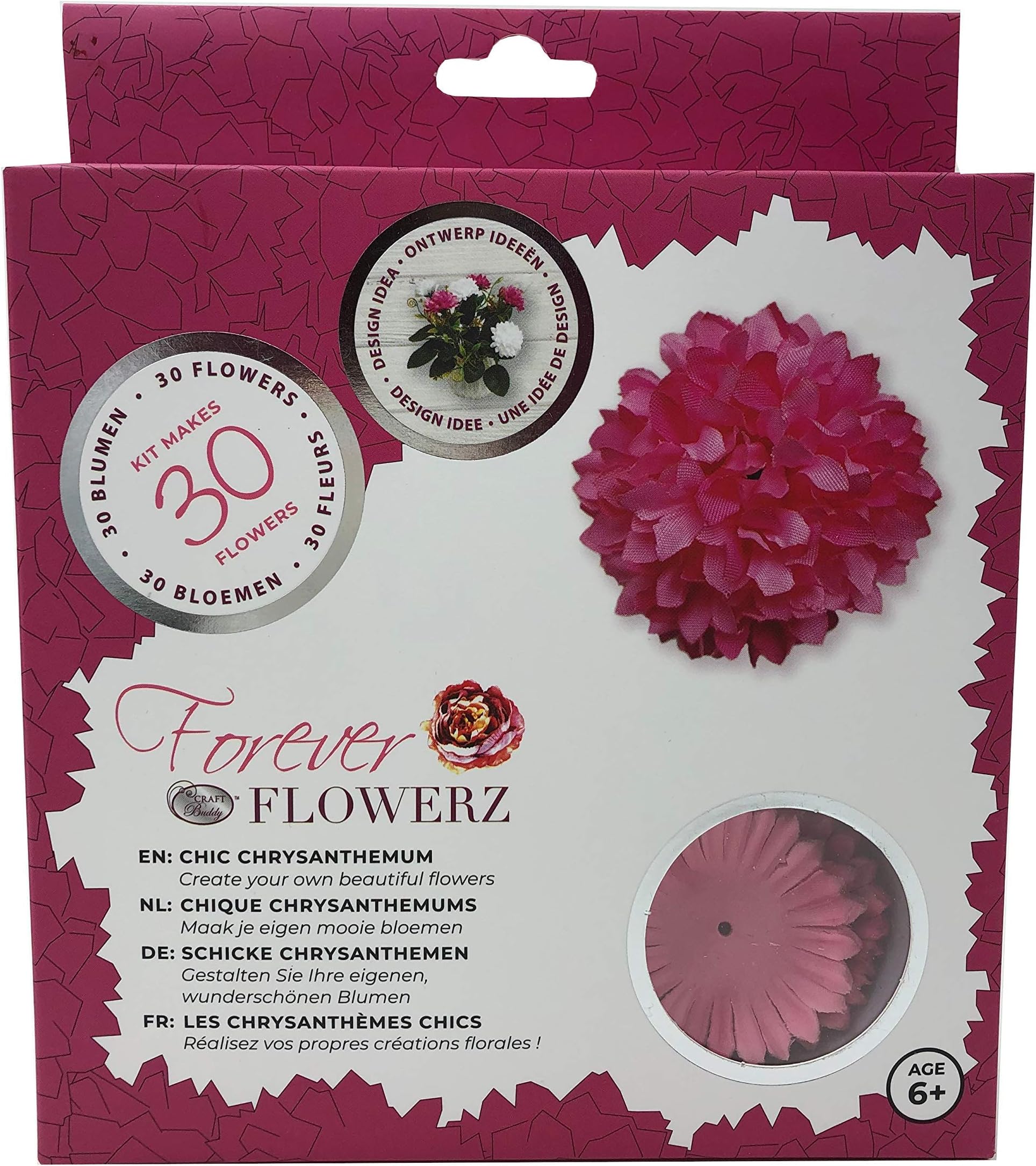 STC Stores/Craft Buddy Forever Flowerz Flower Making Kits (Chic Chrysanthemums - Pink)