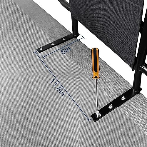 Miniatura 5 de Riel lateral de cama para cama ajustable, atornilla solo en la tabla de madera, altura de 17 pulgadas para colchones de menos de 10 pulgadas, 1