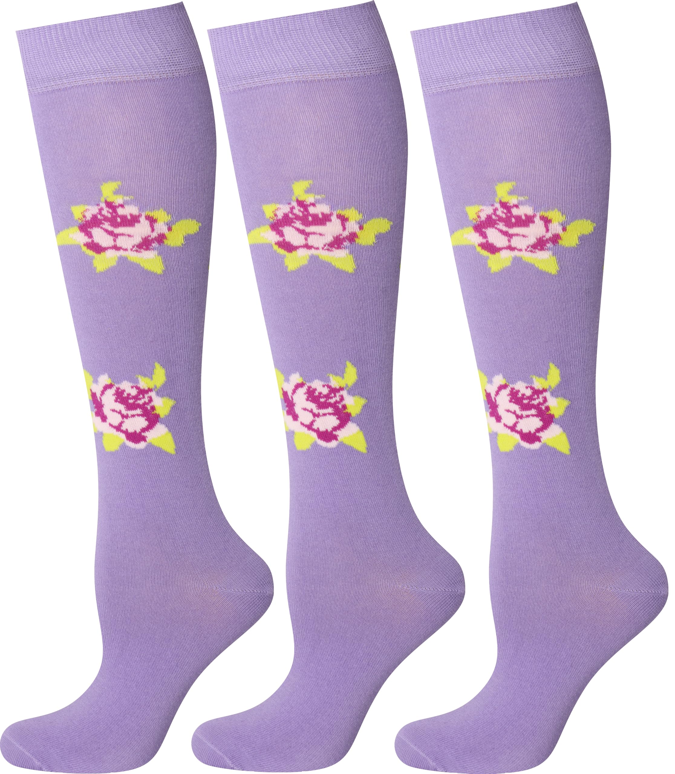 Mysocks Kniestrümpfe Damen Flower Kniestrümpfe Herren Nahtlose Damen-kniestrümpfe Aus Baumwolle Mit Buntem Muster
