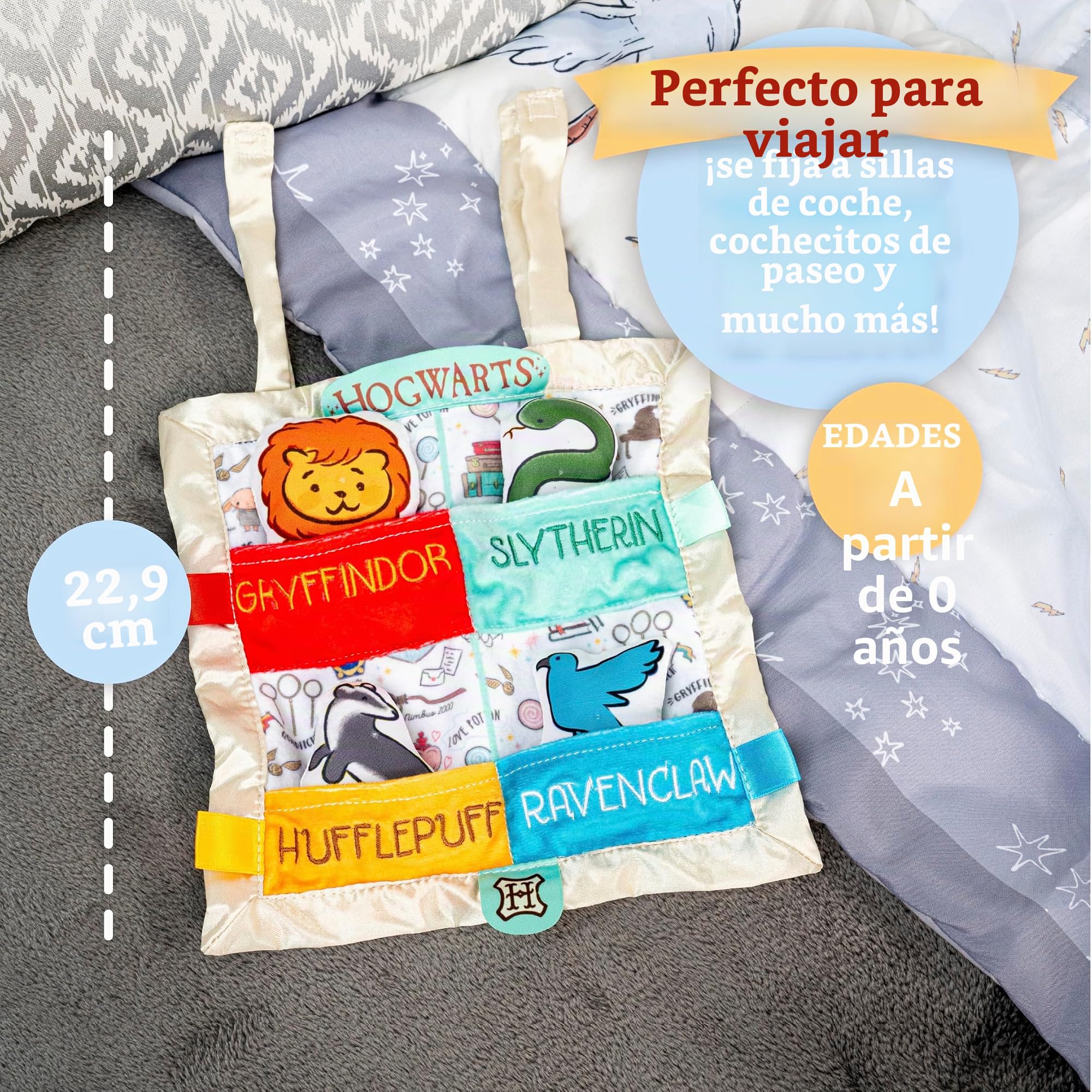 Kids Preferred Harry Potter Hogwarts House Peek a Boo On The Go - Manta de Seguridad para recién Nacidos, bebés y niños pequeños