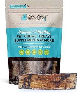 Raw Paws Smoked Beef Rib Bones for Dogs, 10 ct - Made in USA Dog Rib Bones for Small Dog to Large Dogs - Natural, Free-Ran...