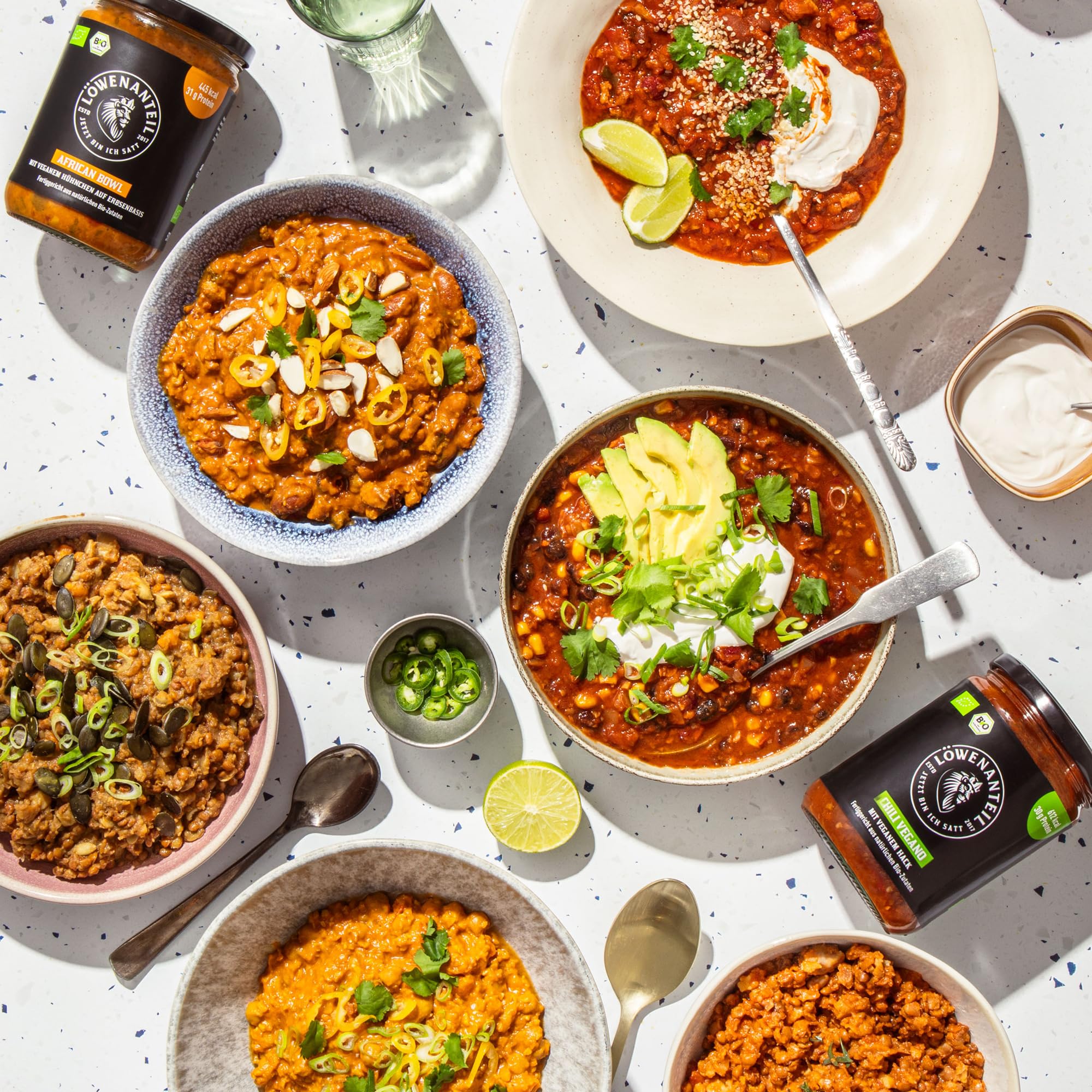 Löwenanteil VEGAN SPECIAL 12 proteinreiche Fertiggerichte Bio-Qualität 3 Minuten Ohne Zuckerzusatz