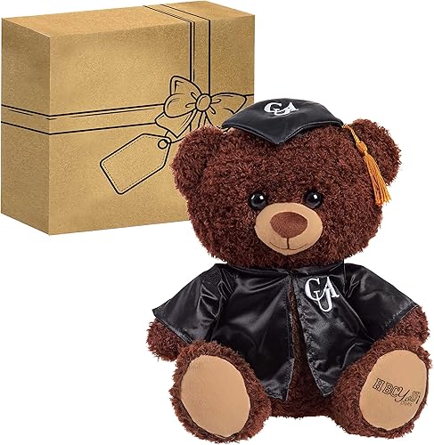 HBCyoU Morehouse - Oso de peluche de 10 pulgadas, regalos de graduación, animales de peluche y juguetes para niños a partir de 3 años
