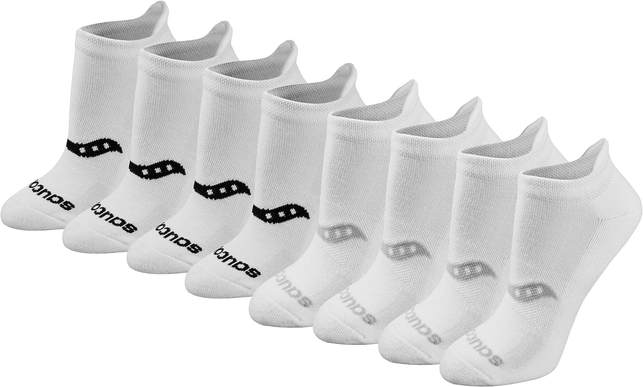 Women's RunDry Performance Heel Tab Athletic Socks, Available in S-L (8, 16, 24 Pairs)