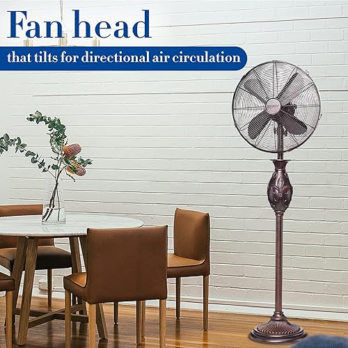 Vista 7 de DecoBREEZE Makani ventilador pedestal 16 pulgadas 3 velocidades oscilante ventilador de pie