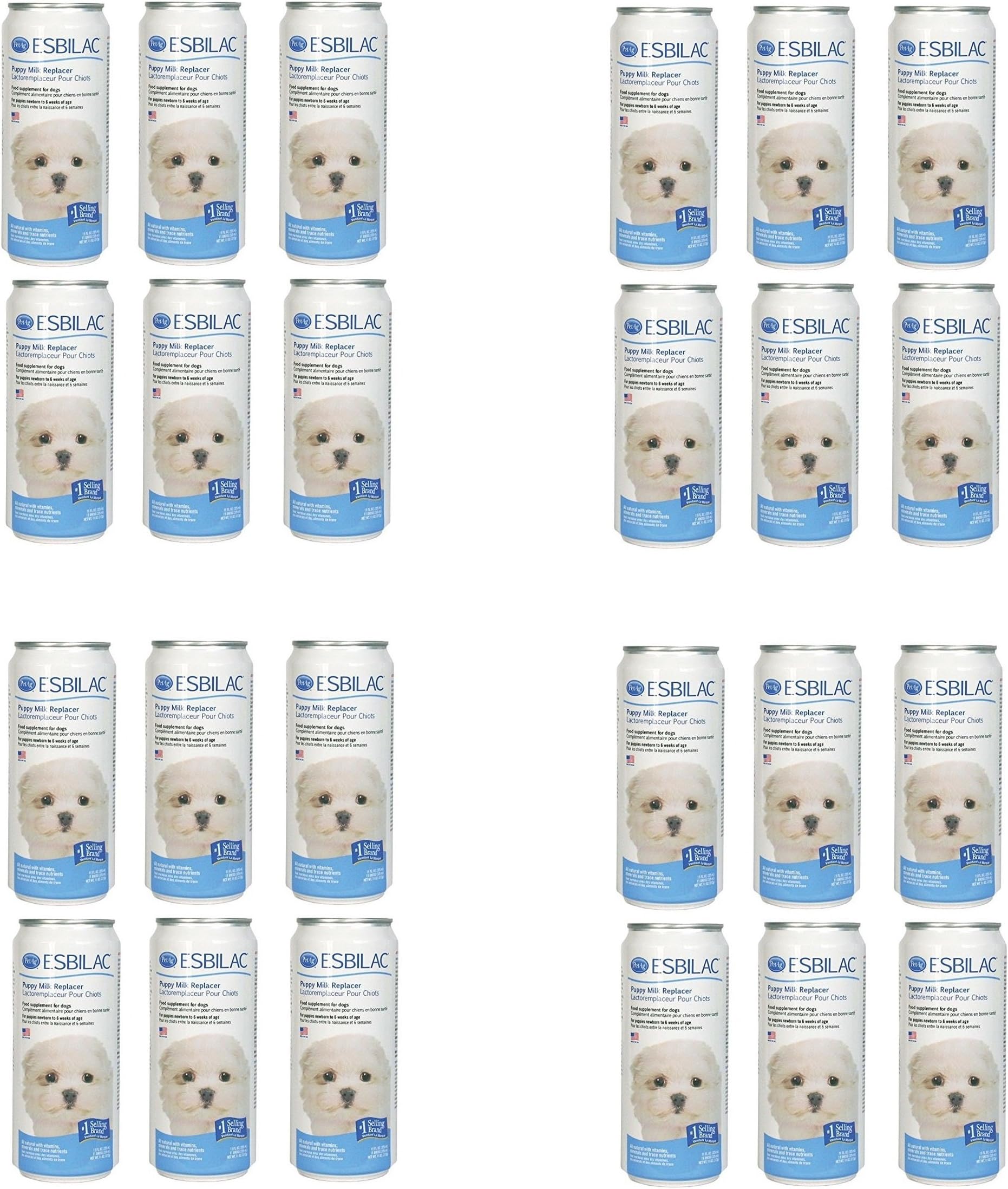 (Case of 24) Esbilac Liquid for Puppies, Milk Replacer - 11 Ounces each