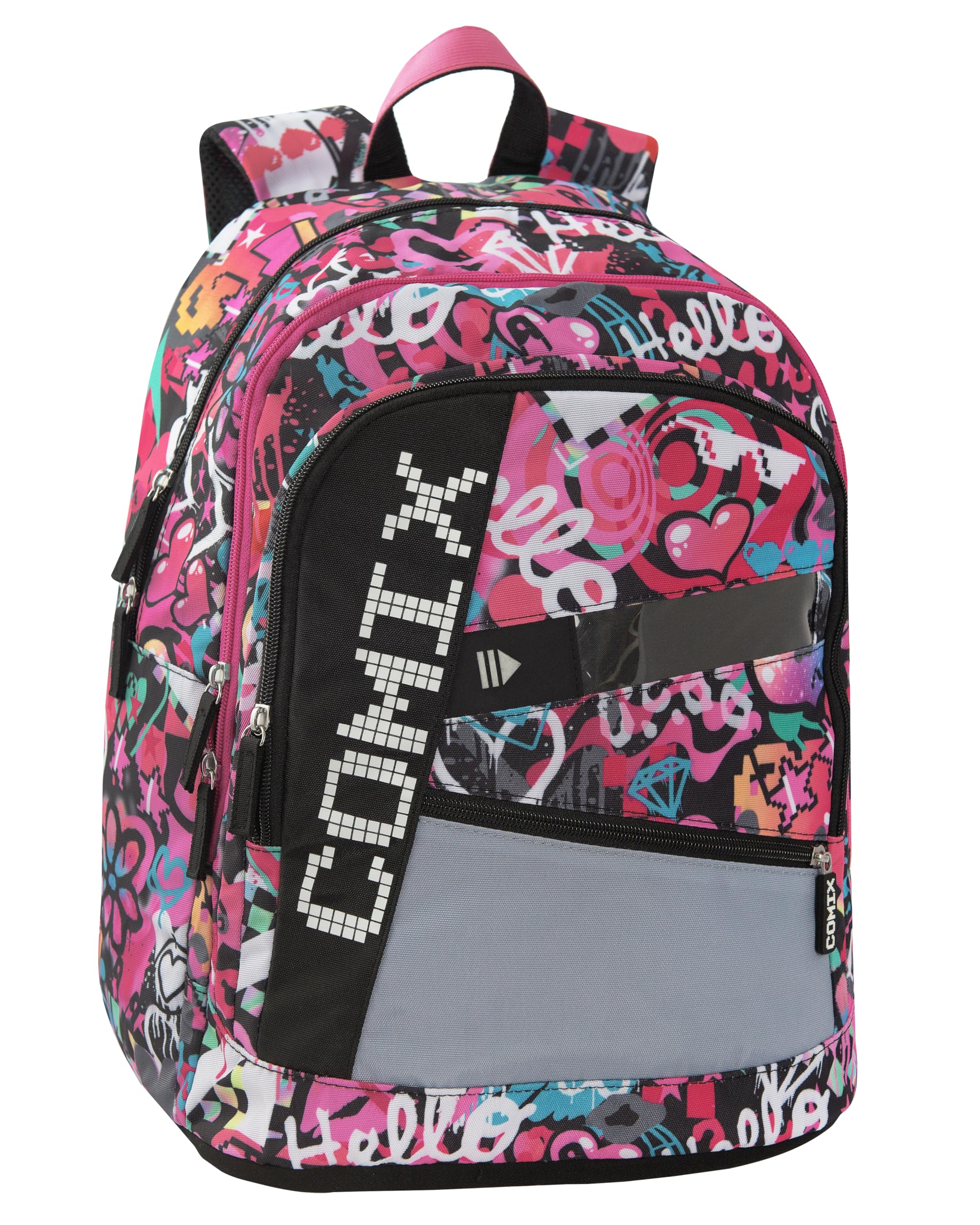 Comix BRIGHT - Zaino Scuola per Bambini e Ragazzi, Tasca Frontale...