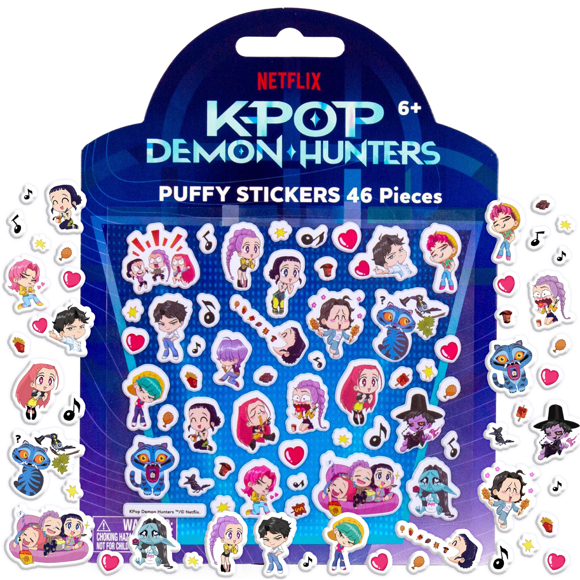 Horizon Group USA Puffy Stickers, Kpop Demon Hunters, 46 Pieces