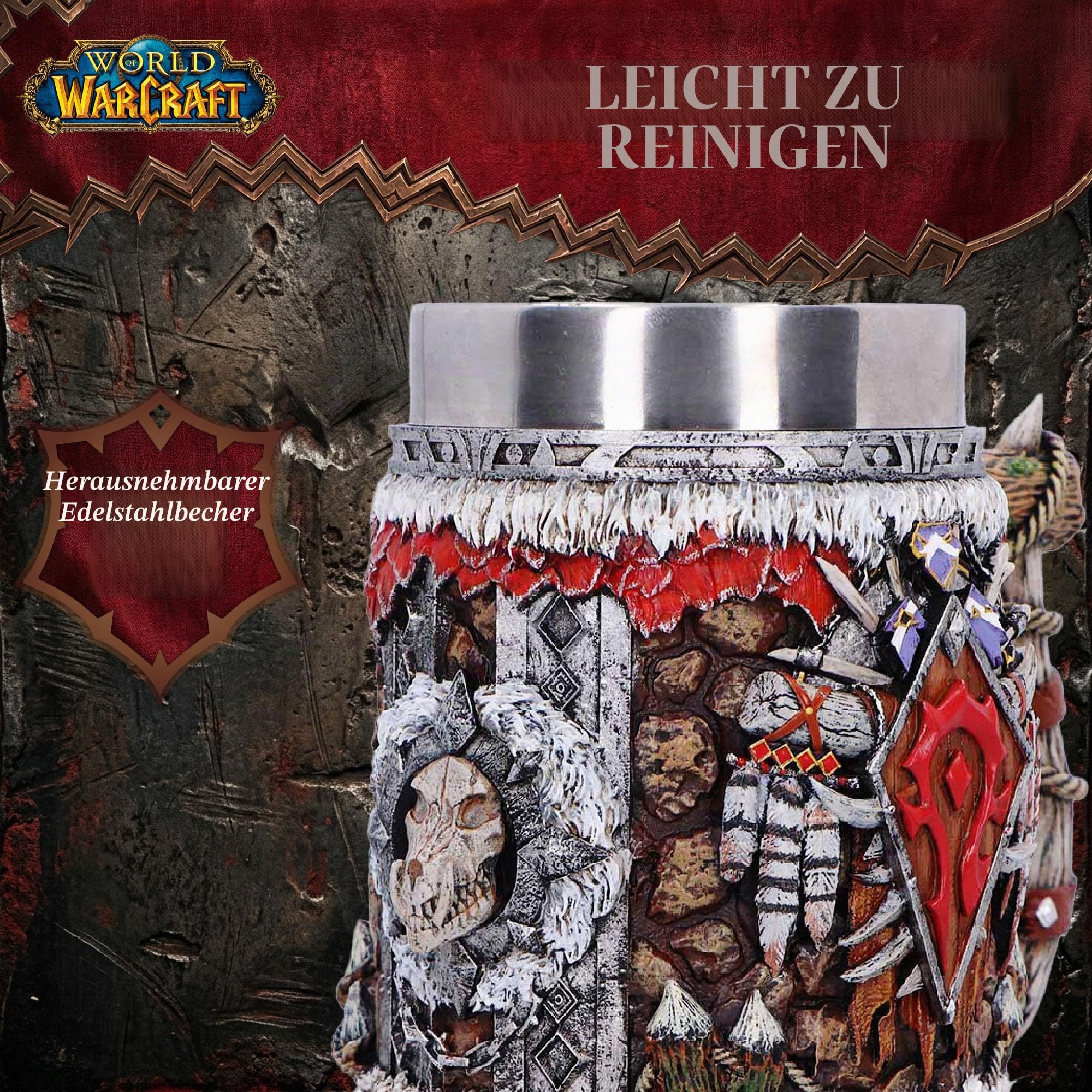 Nemesis Now World of Warcraft Horde Bierkrug