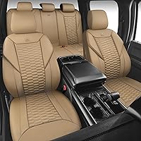 Vista 5 de CAR PASS Juego completo de fundas para asientos de coche de malla de espuma 3D de cuero, fundas para asientos de coche de malla transpirable