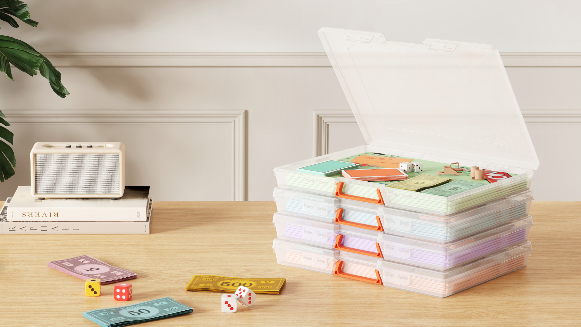 Lifewit 12 Plastic Bordspellen Multifunctionele opbergdoos, en Opslag