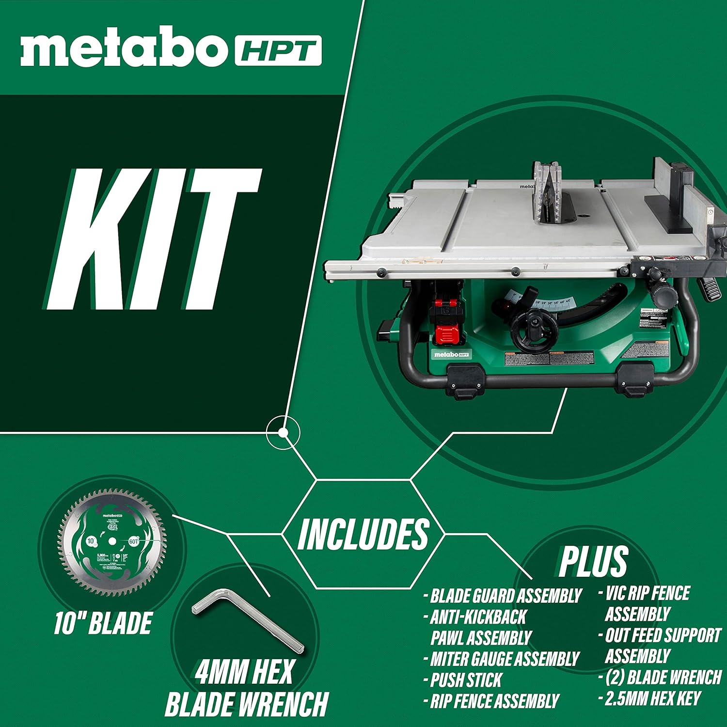Buy Metabo HPT 36V MultiVolt™ Cordless Table Saw 10Inch Blade Tool