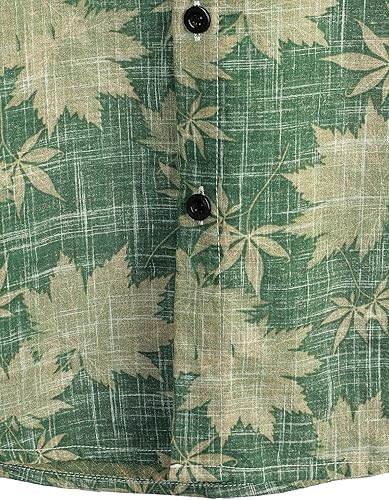 Miniatura 6 de VATPAVE Camisas hawaianas con bolsillo frontal para hombre, camisas florales casuales de manga corta con botones, camisas tropicales para la playa