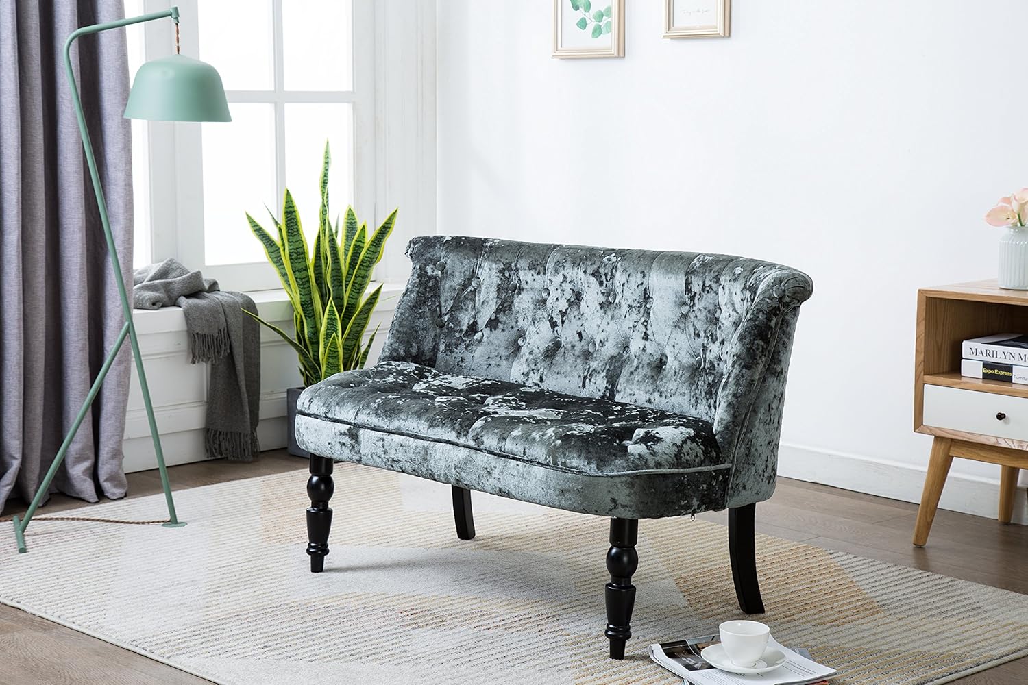 Kings Brand Furniture Diana Velvet Tufted Upholstered