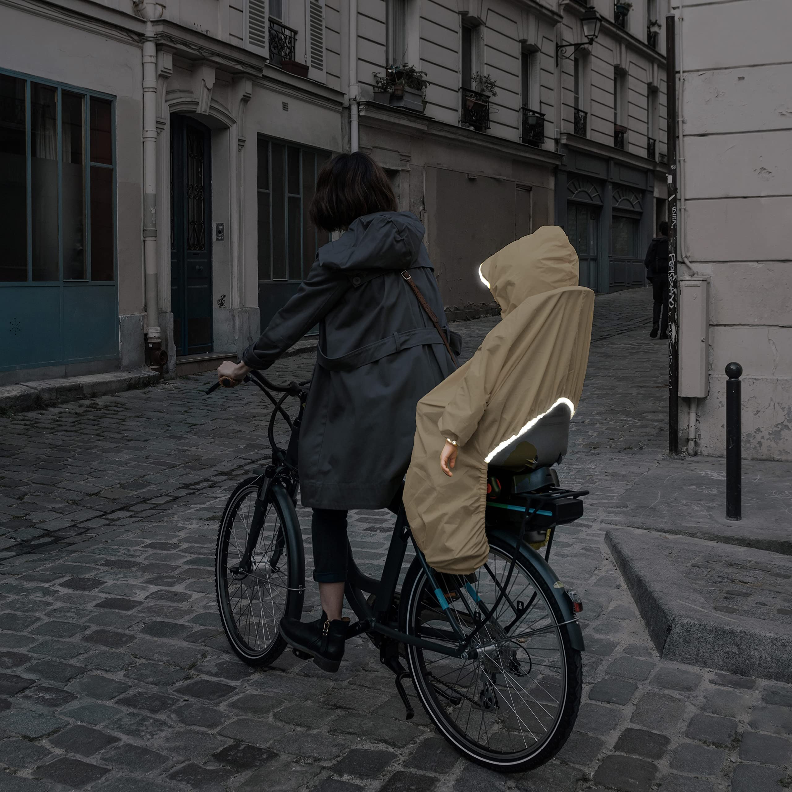 Rainette | Imperméable pour siège bébé vélo| Beige | TU