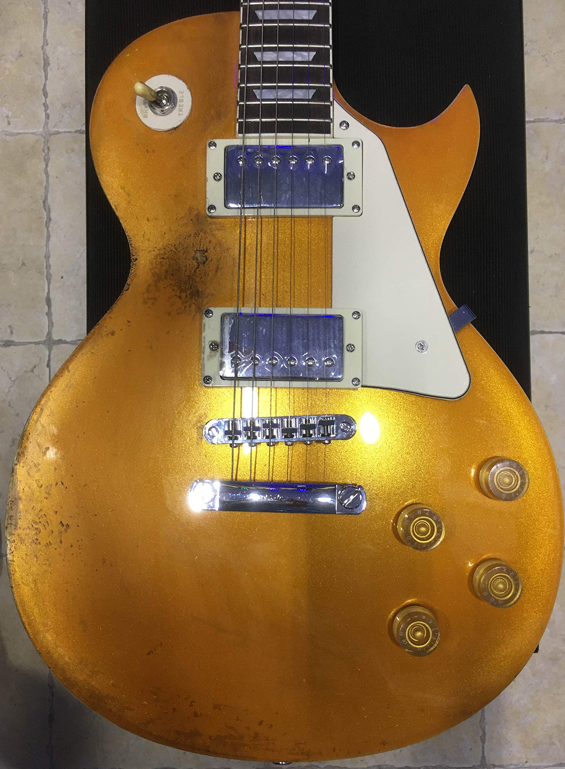 Chitarra elettrica stile Les Paul goldtop Dimavery LP-800 - versione RELIC - VALUTO SCAMBI/PERMUTA, POSSIBILITA' DI RESO
