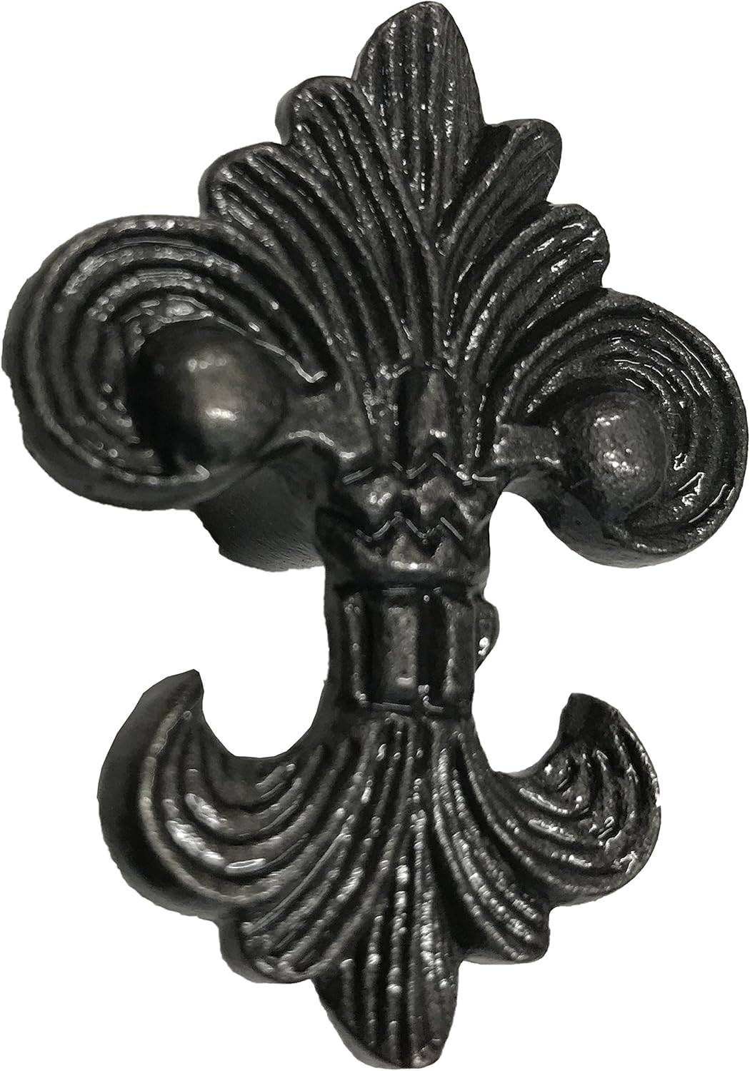 2.5" - Fleur di lis - BB-273 - Cabinet Knob Handle - for Gate, Drawer, Closet, Cabinet, Dresser - Black Finish for Interior & Exterior Designing - BB-273- Brass (10)