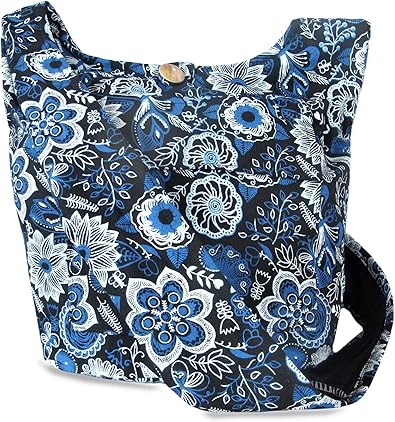 blue flower bag