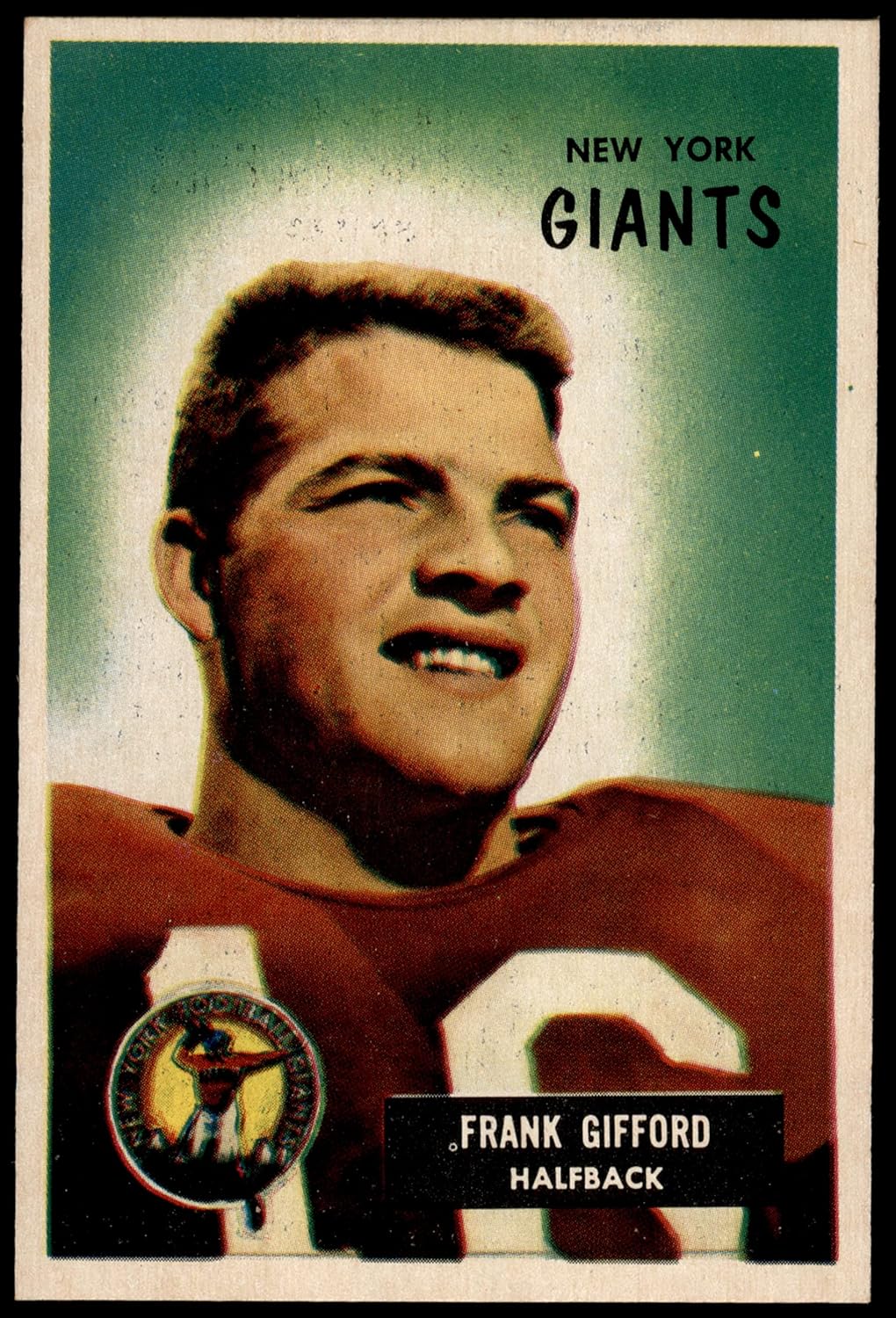 1955 Bowman # 7 Frank Gifford New York Giants-FB (Football Card) Dean's Cards 5 - EX Giants-FB
