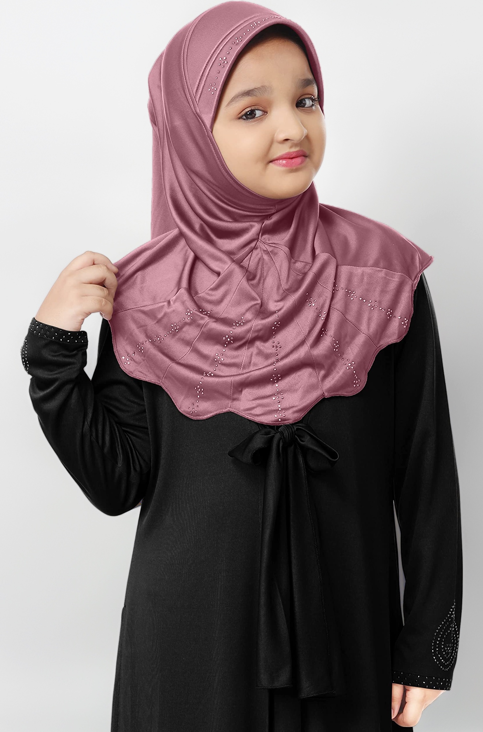 HIJAB'S Kids Embellished Polycotton Girl's Scarf Little Meharin Hijab