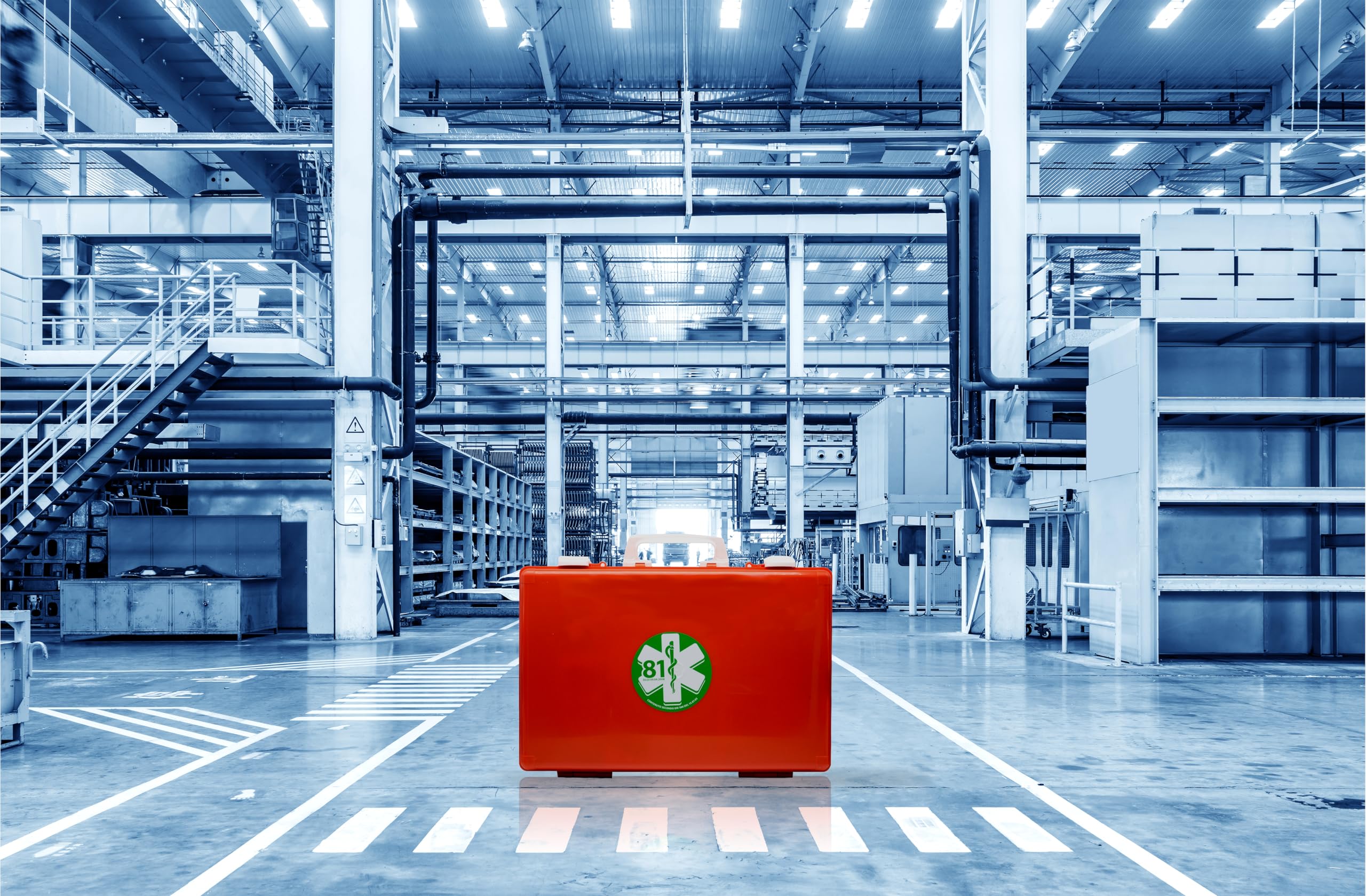 GIMA 34198 Kit Pronto Soccorso All. 1, Valigetta Plastica