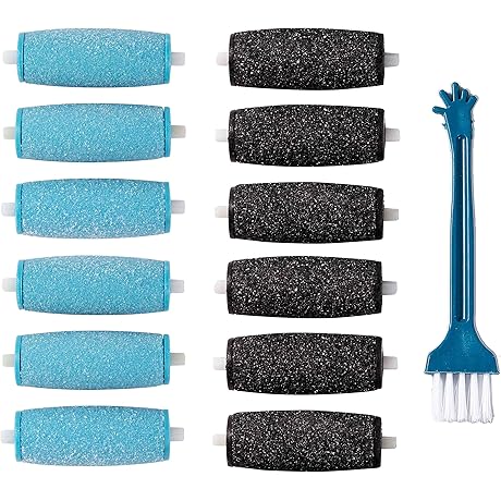 LULUKO 12PCS Replacement Rollers Compatible with Amope Pedi Perfect Wet and Dry Rechargeable Foot File