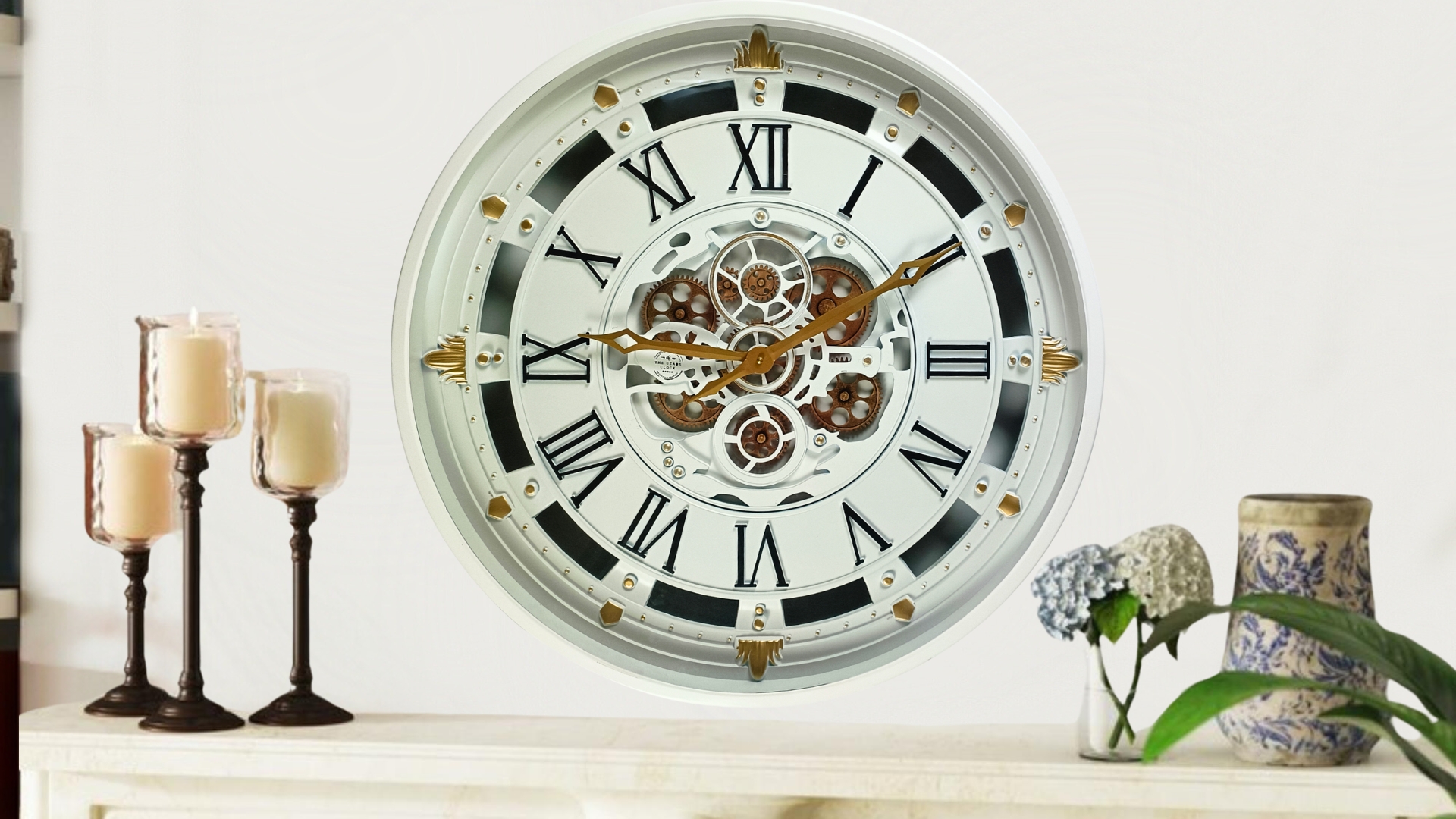 Amazon.com: ImprovingLife The Gears Clock 26'' inch Wall Clock
