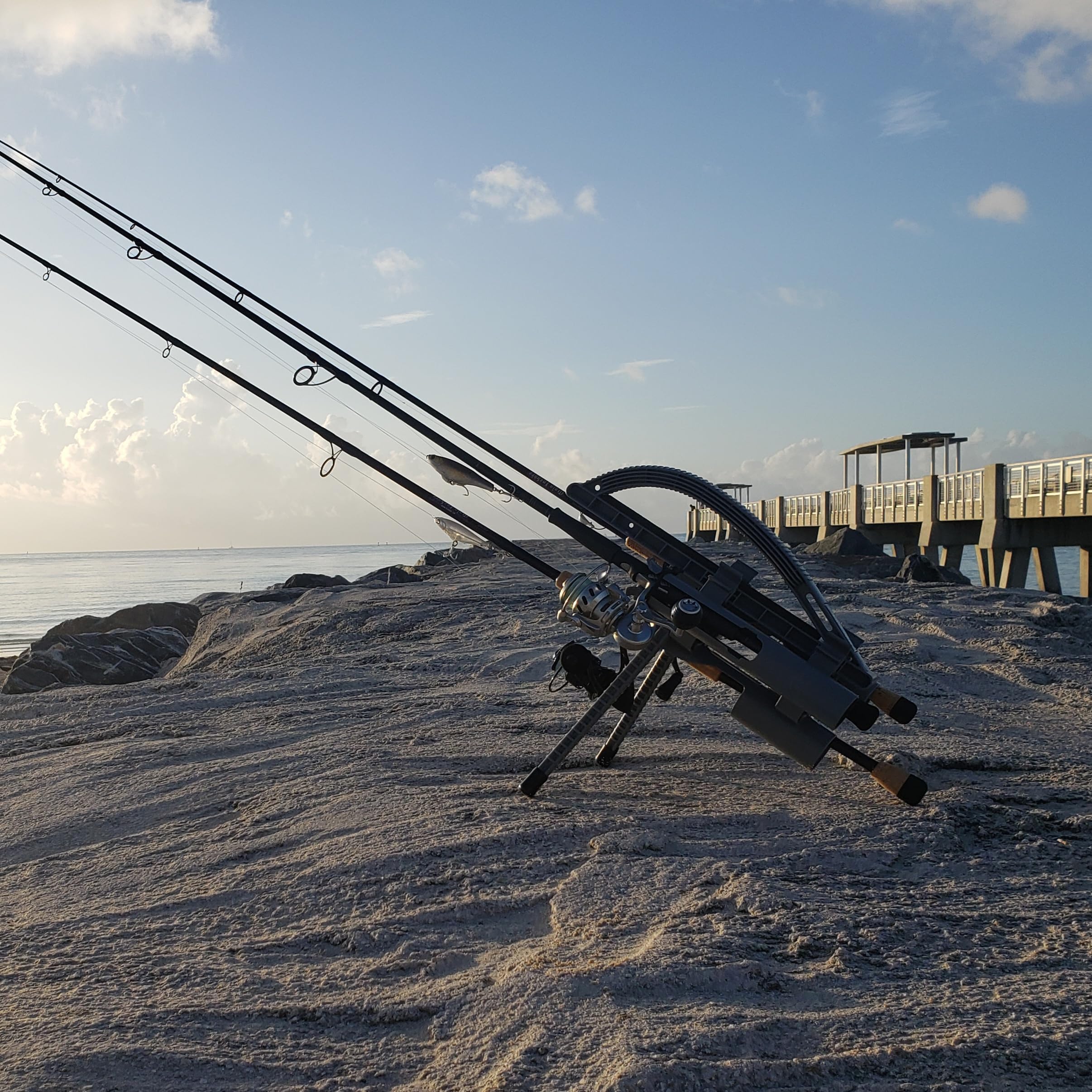 Rod-Runner Express Porte-canne à pêche portable Gris