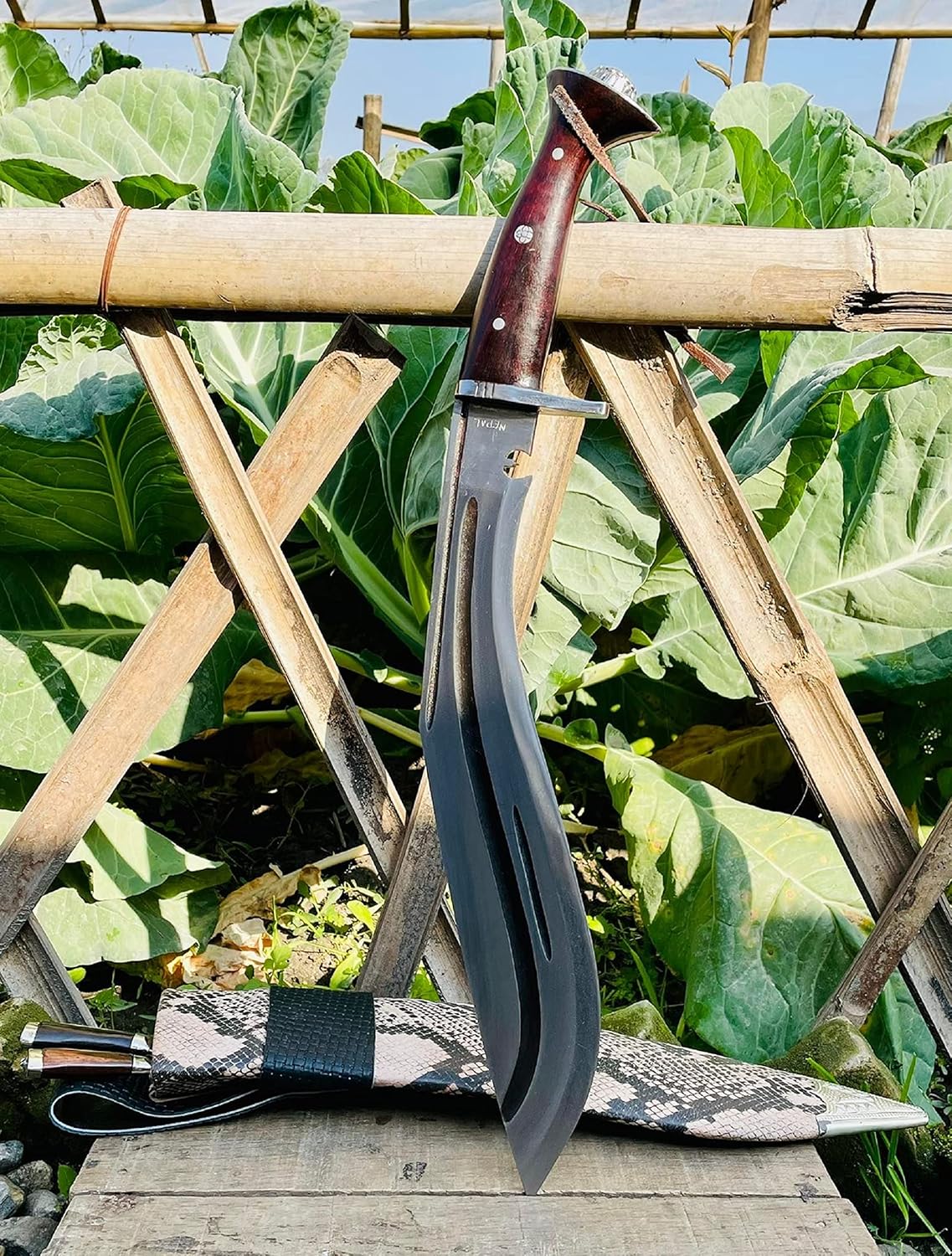 16 Inches Custom Bhojpuri Hand Forged Kukri Knife - Historical Khukuri, Hunting Knife, Military Knife, Gift for Him