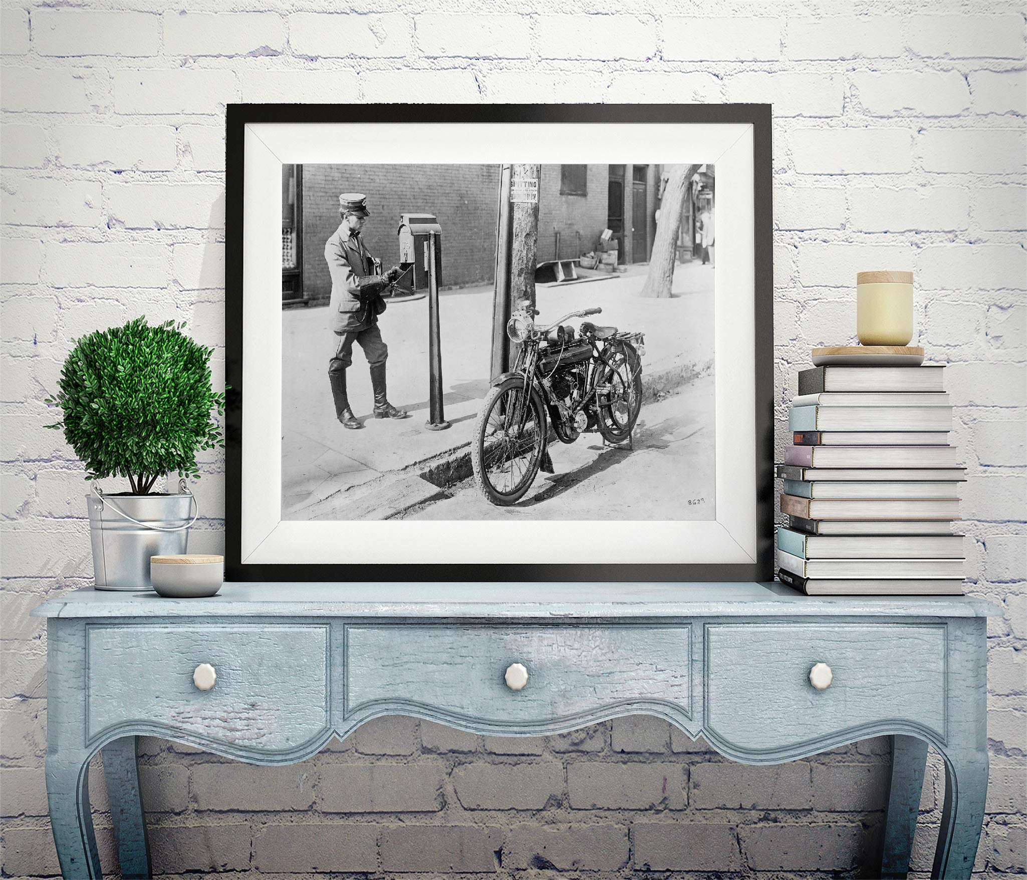 Amazon.co.jp: 1900年代初期アメリカ郵便配達人& Motorcycle