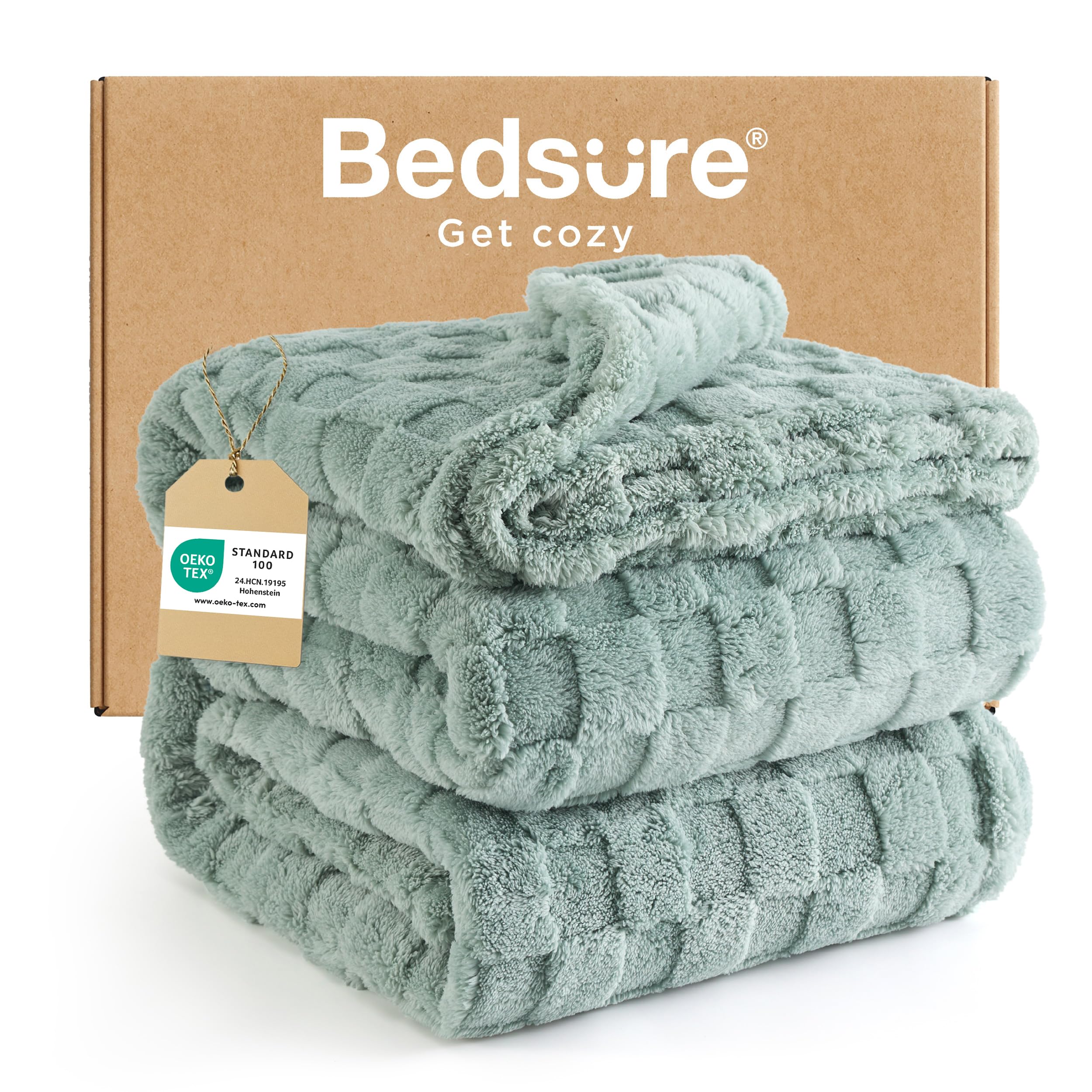 Kuscheldecke 220x240 Cm - Flauschige Blaue Nacktkatze Decke Für Couch & Bett