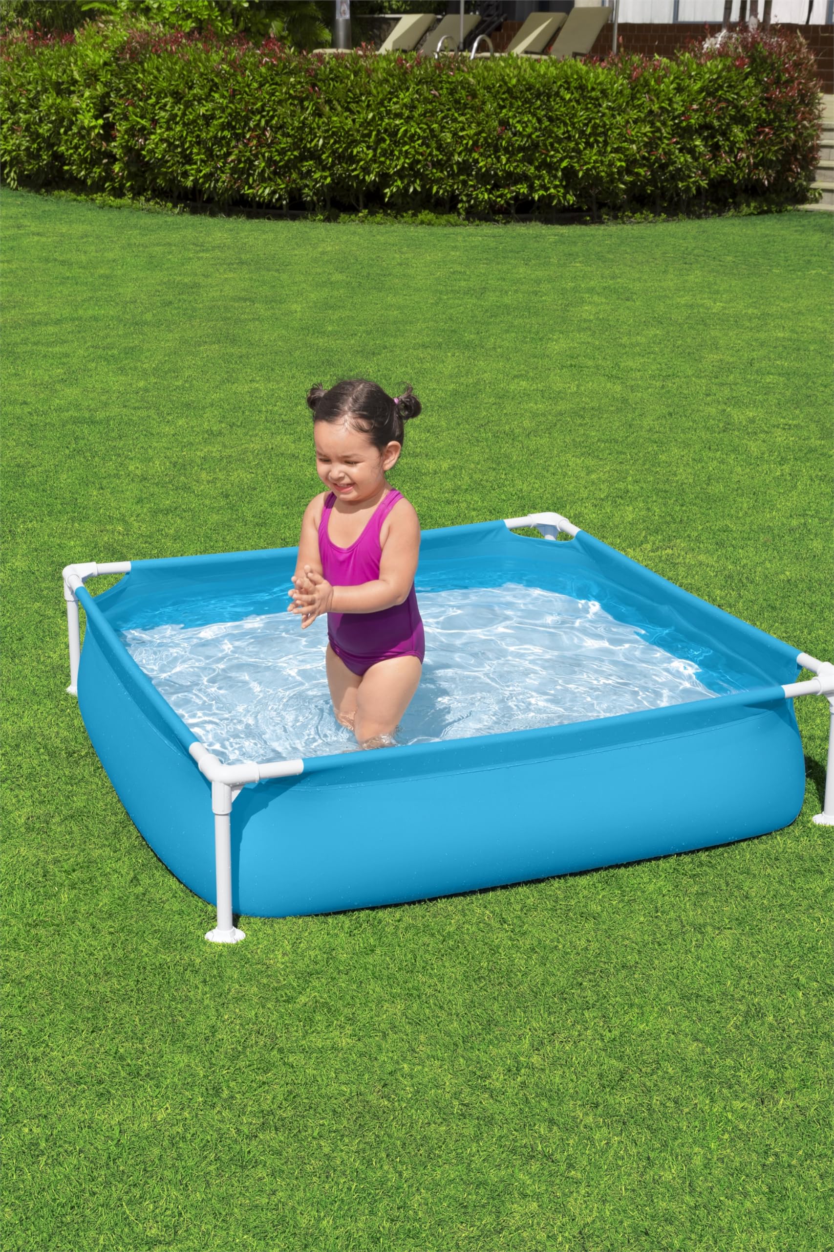 Bestway My First Frame Pool 122 x 122 x 30,5 cm blau eckig
