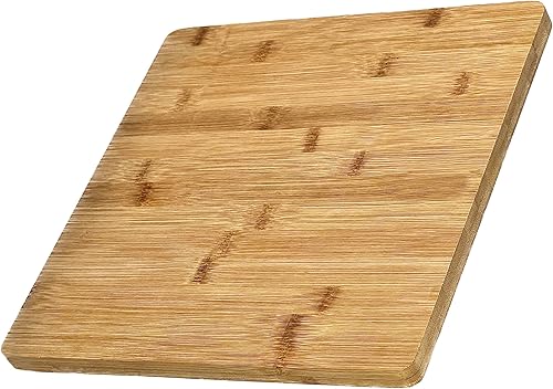 Miniatura 1 de Simply Bamboo CBV112 Valencia - Tabla de cortar de bambú para cocina bloque de carnicero tabla de cortar 12 x 12 x 0625 pulgadas