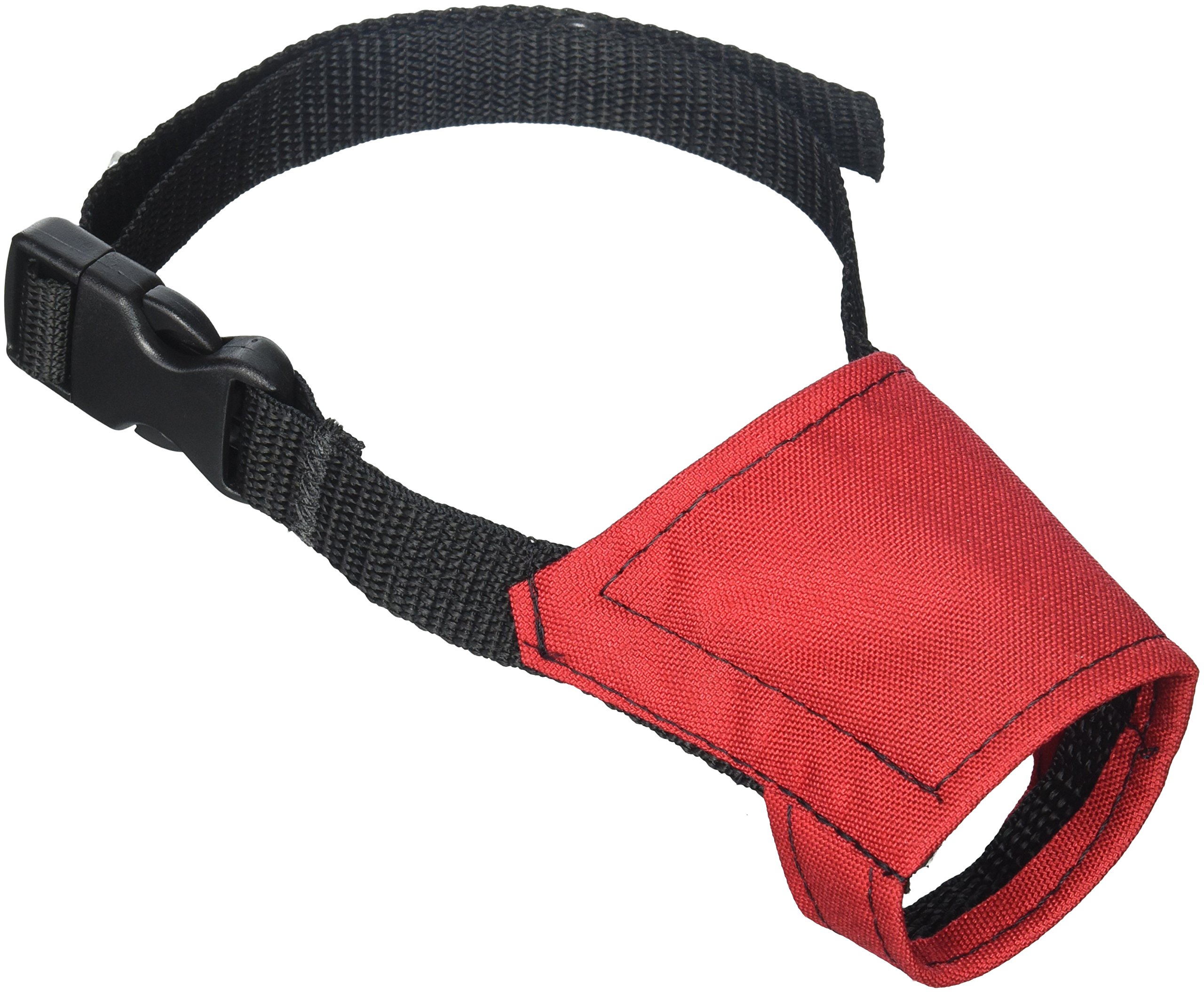 Soft Dog Muzzle | Adjustable, Breathable Nylon for Preventing Biting | Comfortable & Secure Fit for Small Dogs – Perfect for Everyday Walks, Vets & Grooming | Red