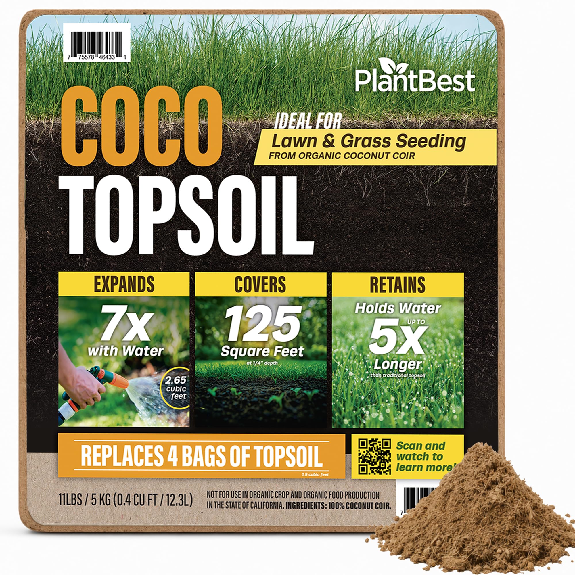 PlantBest Coco Topsoil Compressed Block