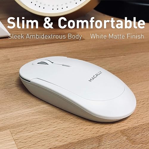 Miniatura 8 de Macally Bloc de números inalámbrico para Mac y PC y un mouse inalámbrico Bluetooth, funciona con números de manera más eficiente