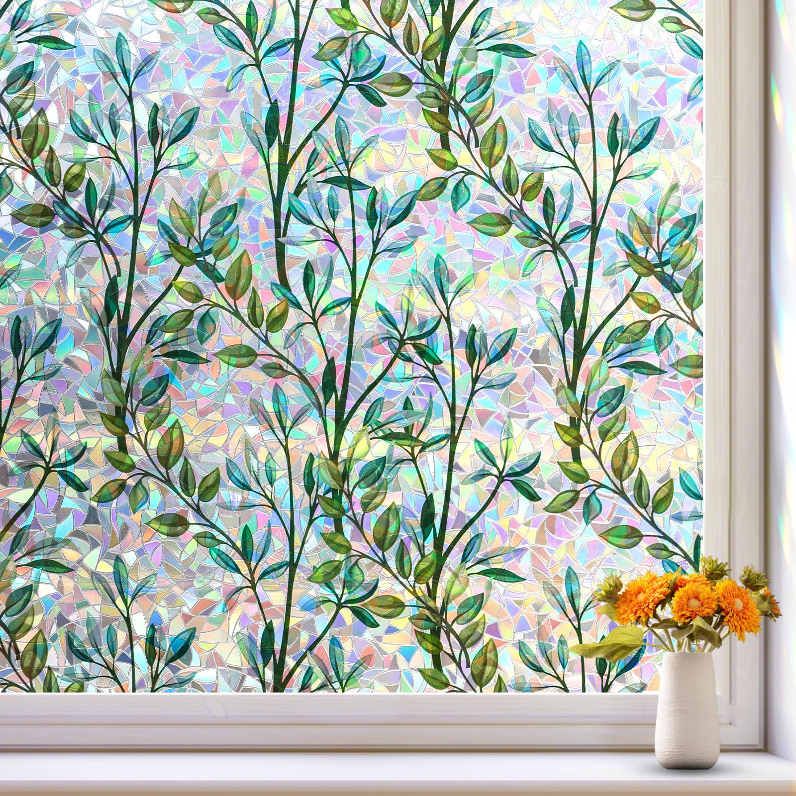 KROMAPOLIS window film privacy stained glass patterned privacy film for glass windows rainbow window film Decorative window tint film home window vinyl Anti UV - 30 * 400cm โ image 1