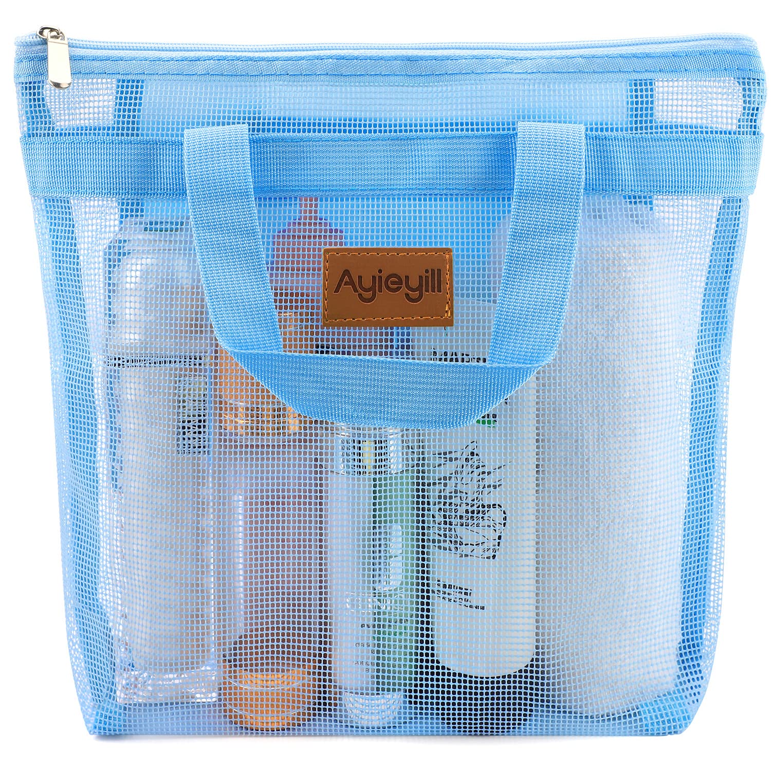 Ayieyill Shower Caddy Portable Mesh Shower Caddy Tote Bag Quick Dry Hanging Toiletry and Bath Organizer for College