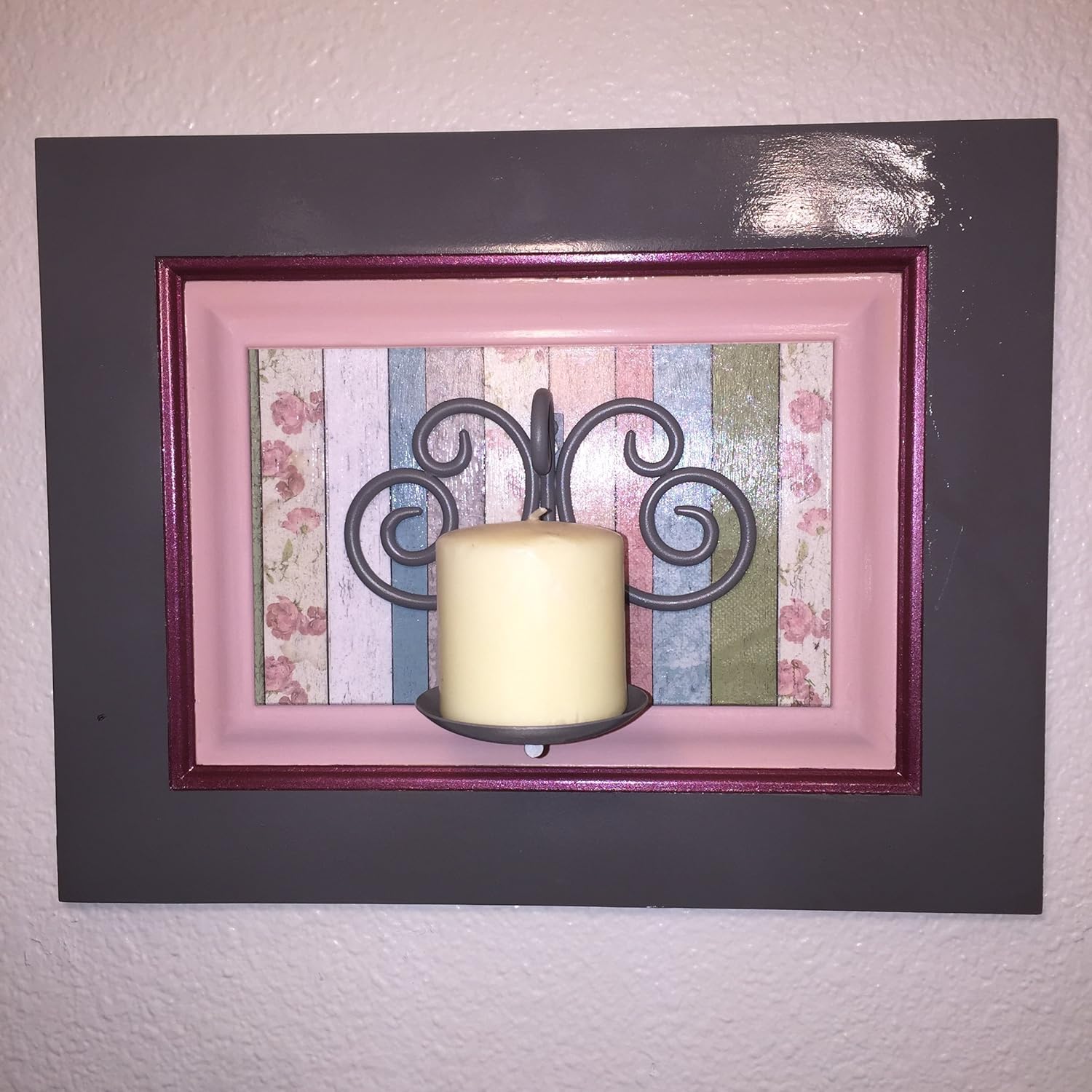 Framed Candle Sconce **FREE Shipping** Home & Kitchen