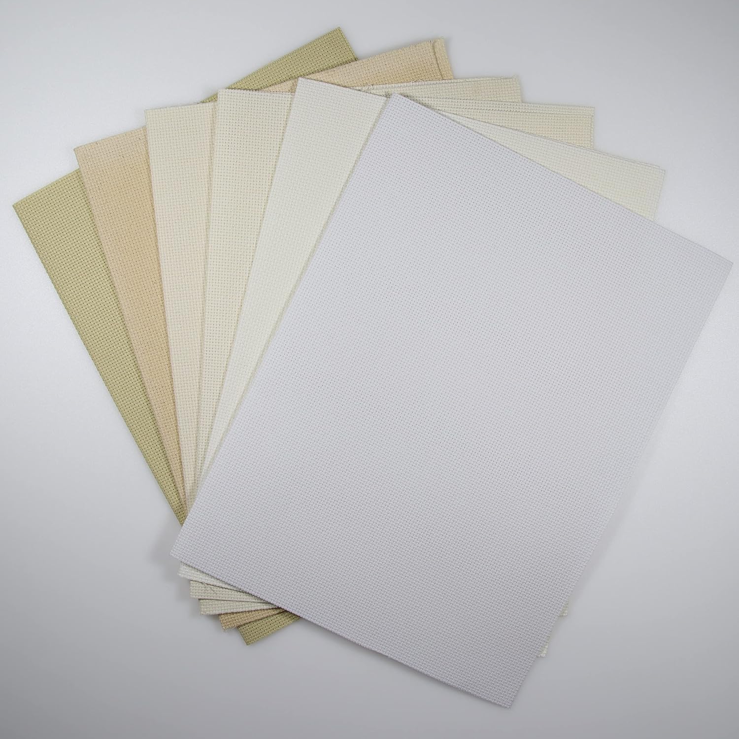 KCS 6 pc of 12" x 18" Counted Cotton Aida Cloth Cross Stitch Fabric (14CT- Color #1)