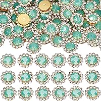 Vista 20 de 160 diamantes de imitación para coser de 0.472 pulgadas, base de metal, diamantes de imitación para coser en ropa, zapatos, aretes, cinturón