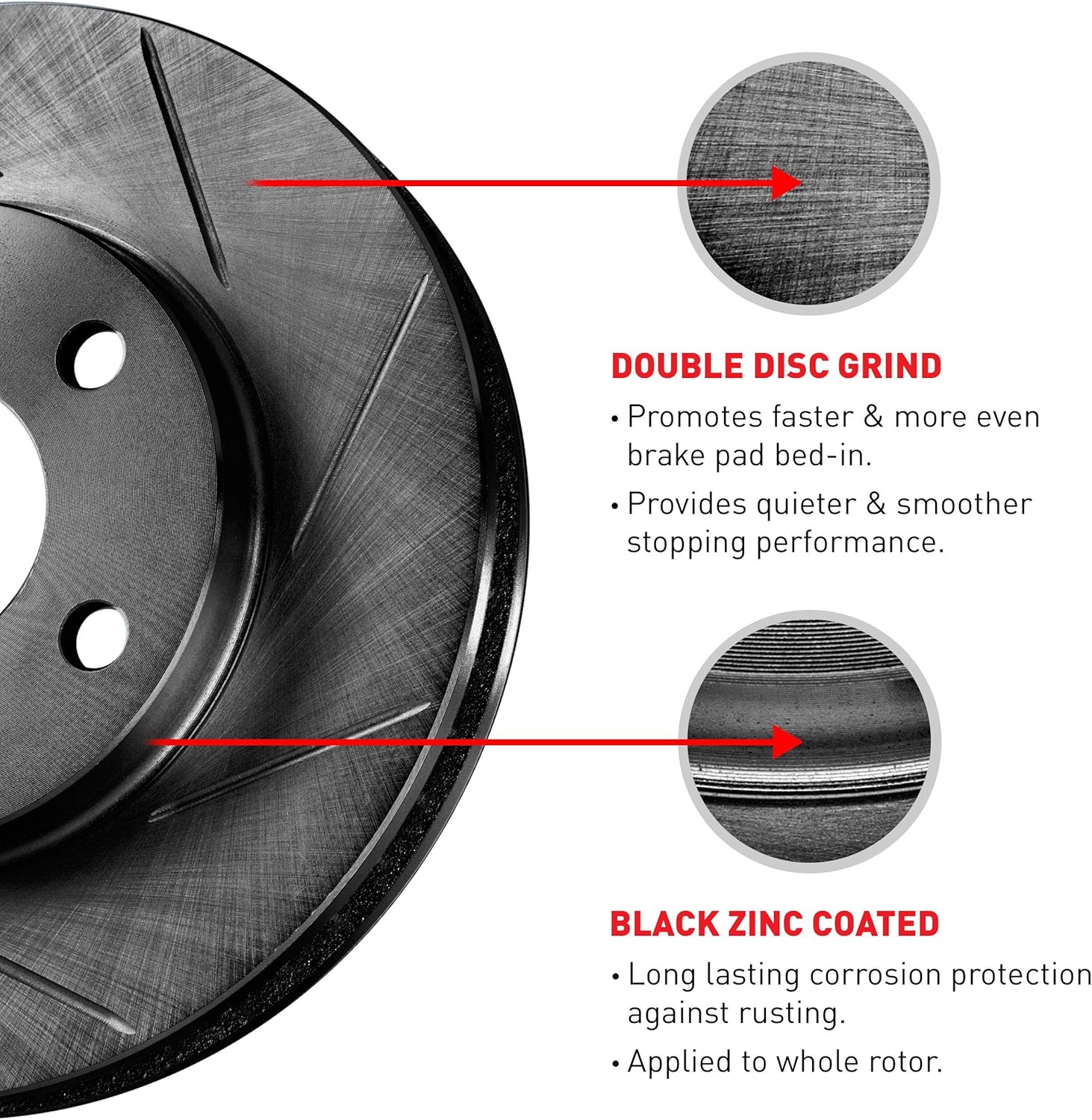 R1 Concepts Front Brake Kit For 2002-2008 Mini Cooper| Slotted Brake Rotors| Ceramic Brake Pads and Rotors Kit